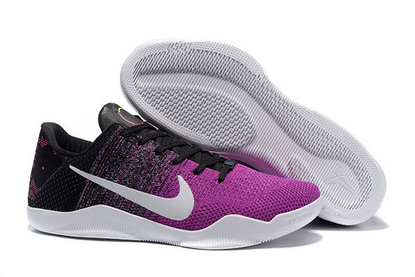 Nike Flyknit Kobe 11 Shoes White Black Purple Outlet Store